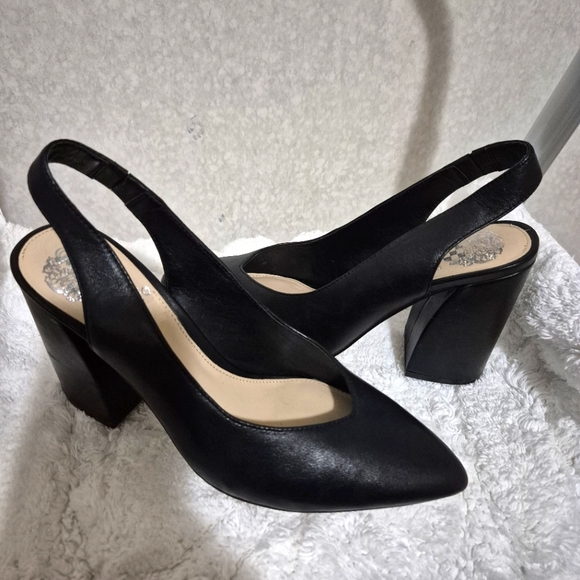 VINCE CAMUTO Elegant Black Slingback Heels..Size:8 - Picture 1 of 11